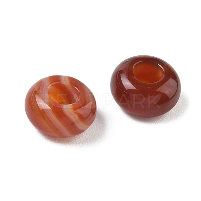Natural Carnelian European Beads G-G740-14x8mm-15-1