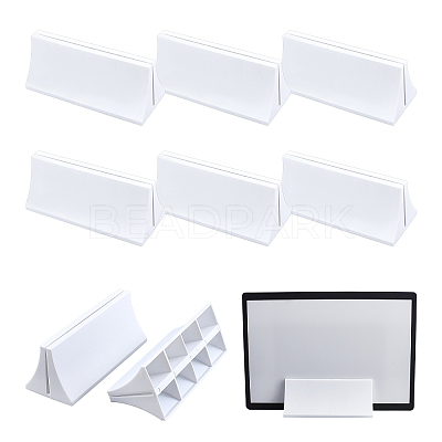 6Pcs Triangle Plastic Card Holders DJEW-NB0001-13-1