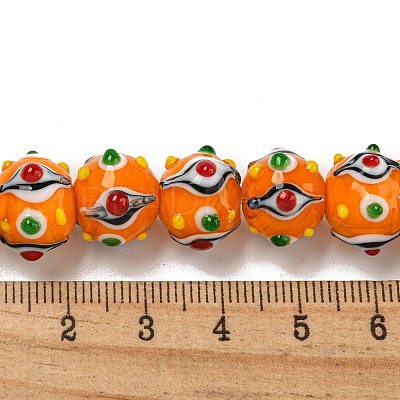 Handmade Lampwork Beads Strands LAMP-N025-05H-1