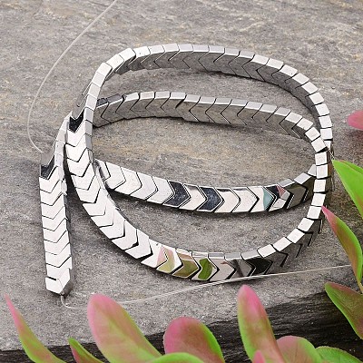 Electroplated Arrows Non-magnetic Synthetic Hematite Bead Strands G-E295-10-1