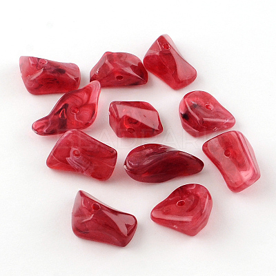 Chip Imitation Gemstone Acrylic Beads X-OACR-R021-08-1