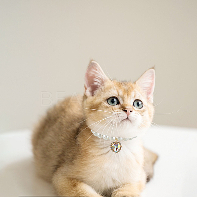 4Pcs Plastic Beads Pet Collar NJEW-DR00006-1