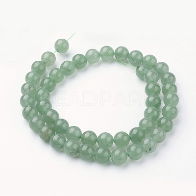 Natural Green Aventurine Bead Strands G-G735-63-8mm-1
