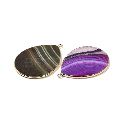 Natural Agate Pendants G-E526-01-M-1
