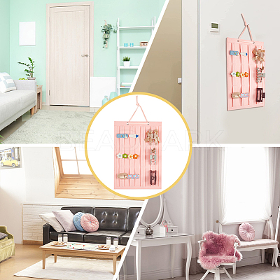 Felt Hanging Hair Claw Clip Organizer Holder for Women Girls AJEW-WH0083-89A-03A-1