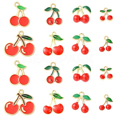 40Pcs 8 Styles Alloy Enamel Pendants ENAM-CJ0006-93-1