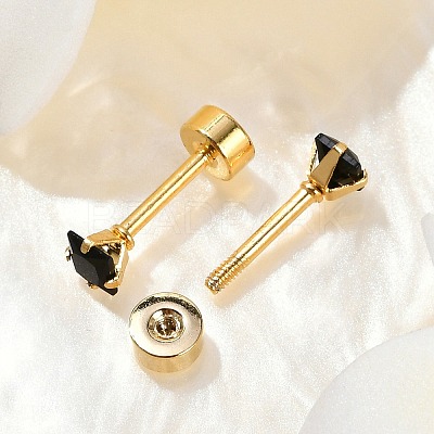 Square Glass Ear Fake Plugs EJEW-H105-24G-A-1