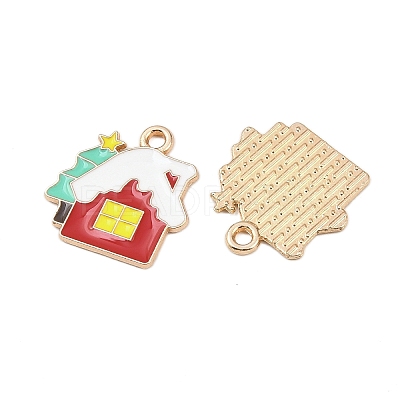 Christmas Alloy Enamel Pendants FIND-I067-02KCG-10-1