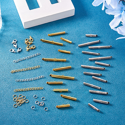Iron Slide On End Clasp Tubes FIND-PJ0001-01-1