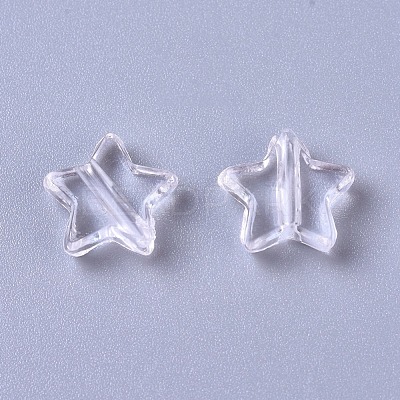Transparent Acrylic Beads X-SACR-WH0002-07K-1