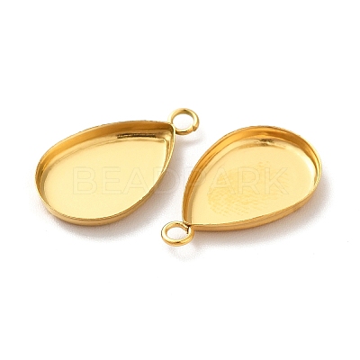 Ion Plating(IP) 304 Stainless Steel Pendant Cabochon Settings STAS-F167-23G-1