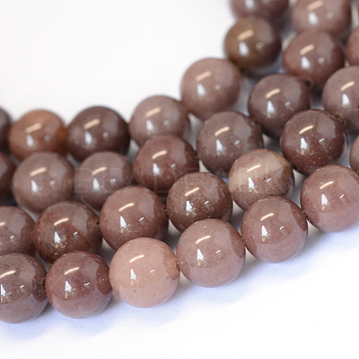 Natural Purple Aventurine Round Bead Strands X-G-E334-10mm-21-1