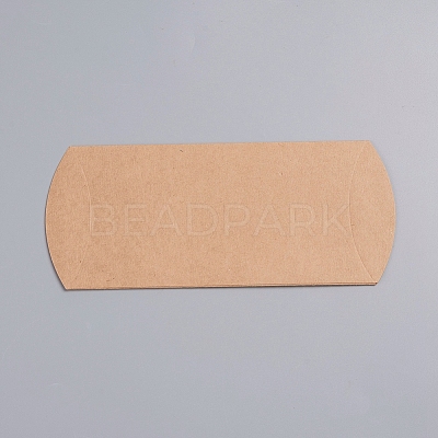 Kraft Paper Pillow Candy Box CON-WH0070-97B-02-1
