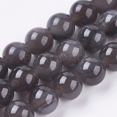Natural Ice Obsidian Bead Strands G-E468-D01-1