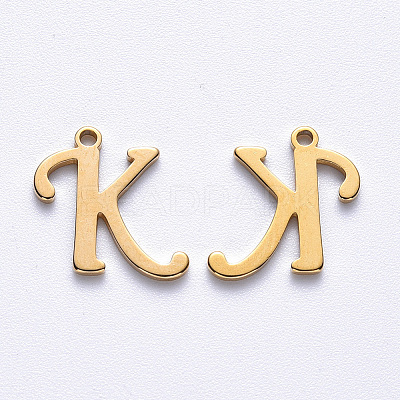 PVD Vacuum Plating 201 Stainless Steel Charms STAS-R105-K-G-1