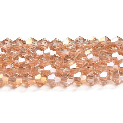 Transparent Electroplate Glass Beads Strands EGLA-A039-T3mm-B15-1