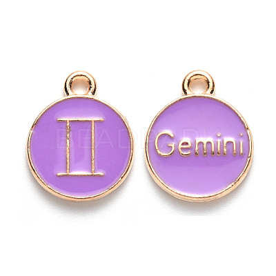 Alloy Enamel Pendants X-ENAM-S124-01A-01I-1