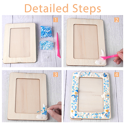 DIY Ocean Theme Photo Frame Making Kit DIY-OC0010-13-1