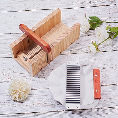 Wood Loaf Soap Cutter Tool Sets DIY-WH0109-01-1