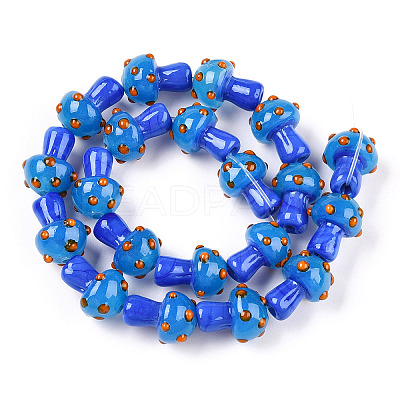 Handmade Lampwork Beads Strands X-LAMP-N024-09B-1