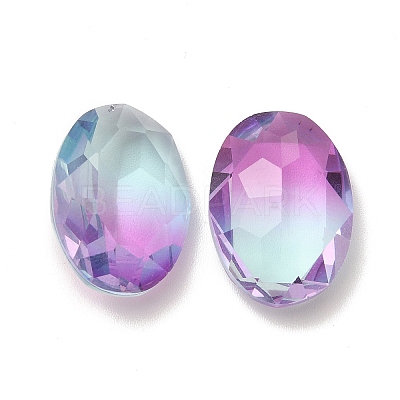 Faceted K9 Glass Rhinestone Cabochons GGLA-B002-03-1
