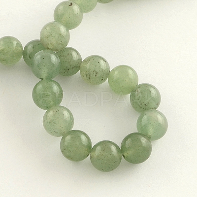 Natural Gemstone Green Aventurine Round Bead Strands G-R265-4mm-1