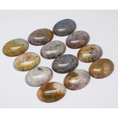 Natural Indian Agate Cabochons G-D860-A24-1