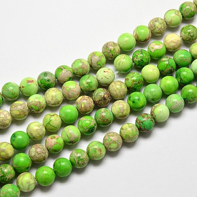Natural Imperial Jasper Beads Strands G-I122-10mm-01-1