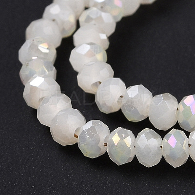 Electroplate Glass Faceted Rondelle Beads Strands EGLA-D020-3x2mm-05-1
