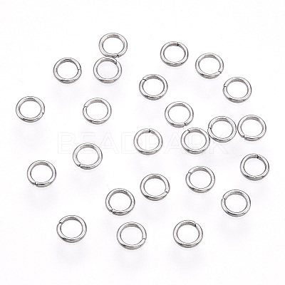Non-Tarnish 304 Stainless Steel Open Jump Rings X-STAS-R065-45-1
