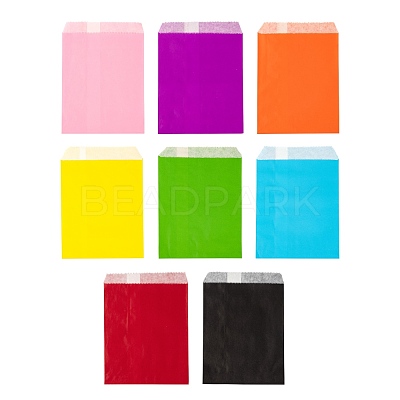 80Pcs 8 Colors Eco-Friendly Kraft Paper Bags CARB-LS0001-03-1