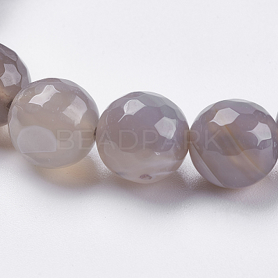 Natural Striped Agate/Banded Agate Beads Strands G-P364-06-10mm-1