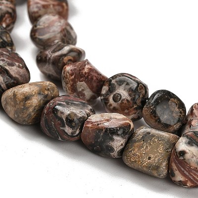 Natural Leopard Skin Jasper Beads Strands G-P497-01E-93-1