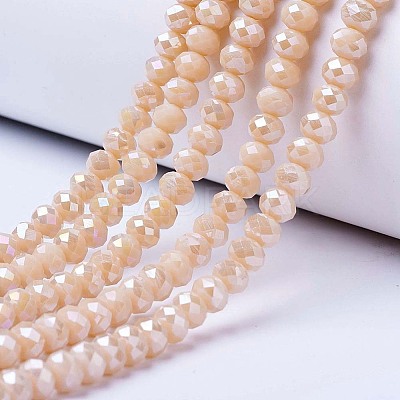 Electroplate Glass Beads Strands LS-EGLA-A034-P4mm-B02-1