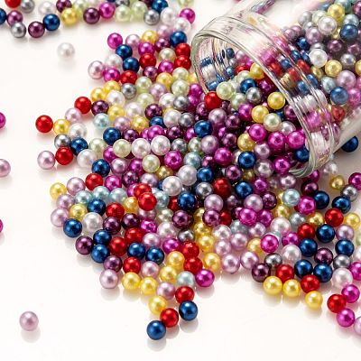 Imitation Pearl Acrylic Beads OACR-S011-3mm-M-1