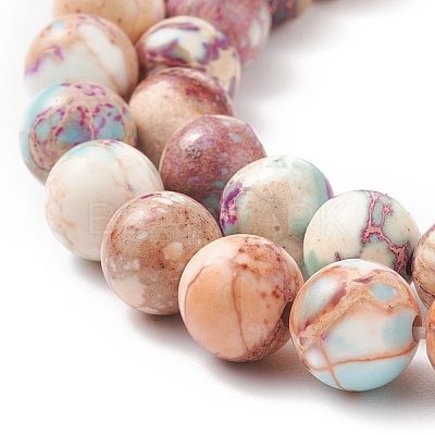 Natural Imperial Jasper Beads Strands G-E358-8m-01-1