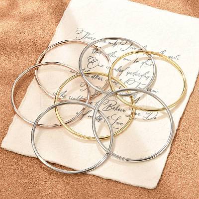 7Pcs 201 Stainless Steel Plain Bangle Sets for Women BJEW-L664-022C-M02-1