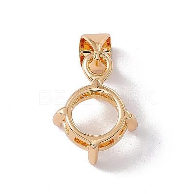Brass Pendant Cabochon Settings KK-E066-03G-01-1