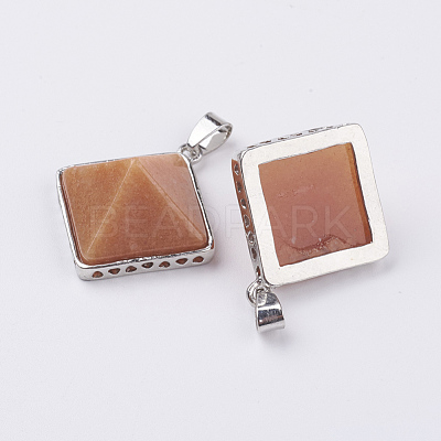 Natural Red Aventurine Pendants G-E442-02U-1