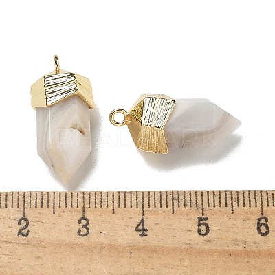 Natural Crazy Agate Faceted Pendants G-G181-03G-09-1