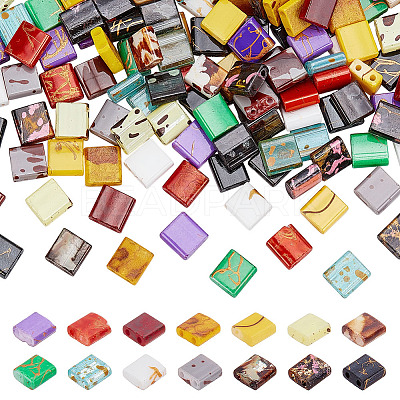 140Pcs 14 Colors 2-Hole Glass Seed Beads SEED-ME0001-07-1
