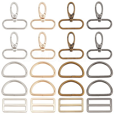 20Pcs 12 Styles Iron D Ring DIY-PH0028-86-1