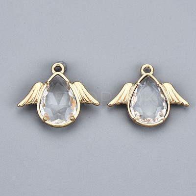 Faceted Glass Pendants X-GLAA-S191-001D-G-NR-1