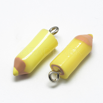 Resin Pendants X-RESI-T010-02G-1