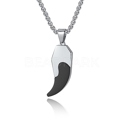 Duo Tone 304 Stainless Steel Pendant Necklaces for Men WGD7202-02-1