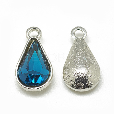 Alloy Glass Pendants PALLOY-T029-8x13mm-14-1