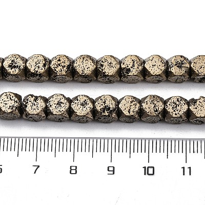 Electroplated Natural Lava Rock Beads Strands G-A256-C01-01E-1