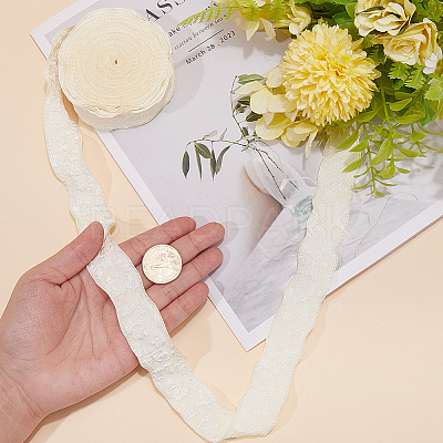 Flower Polyester Ribbons SRIB-WH20020-053A-02-1