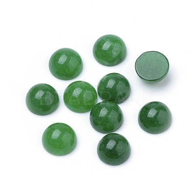 Natural White Jade Cabochons G-R416-6mm-08-1
