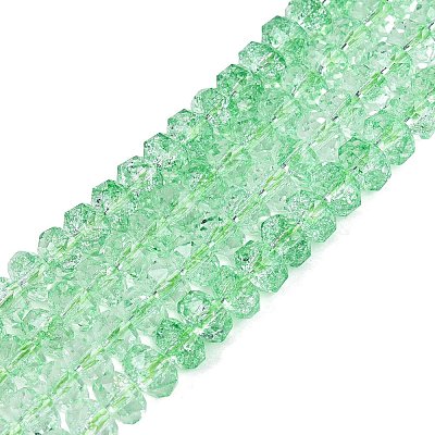 Crackle Transparent Glass Beads Strands GLAA-N068-03A-05-1